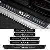 AJW1 New Carbon Fiber Car Door Sill Sticker Threshold Side Anti Scratch Sticker For Ford Focus Logo Waterproof Decal Car Accessories