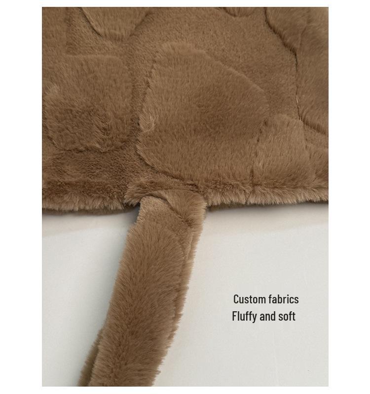 Damen Herbst/Winter Plüsch Tragetasche - Vielseitiges Nischen-Design, Modische Textur, Perfekt für den Arbeitsweg oder zum Tragen über der Schulter.