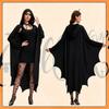 Halloween Bat Cloak For Women With Hood Cosplay Costume For Costume Party
