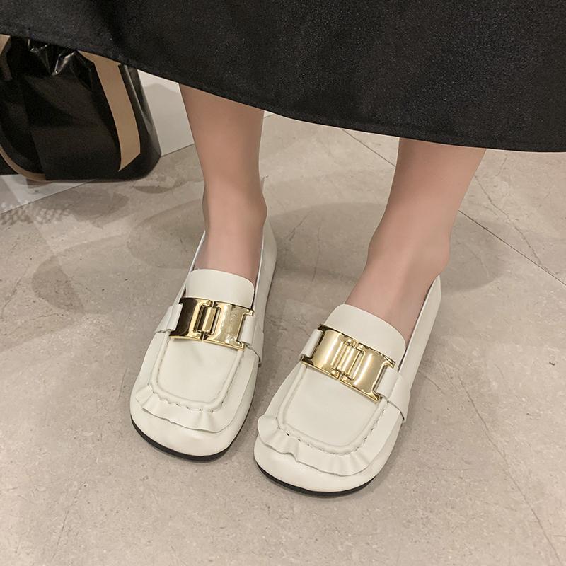 Mokasíny boty s měkkou podrážkou dupnutí nohou kulatá hlava ležérní fazolové boty boty na řízení nízký podpatek nadměrná velikost