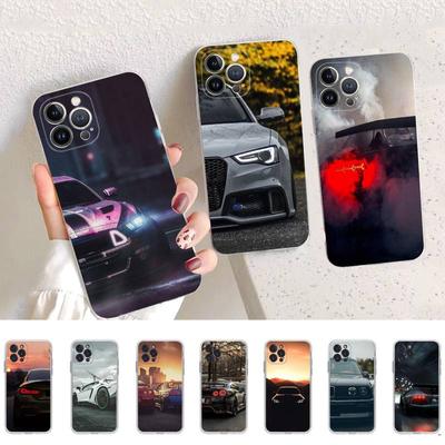Custodia per telefono auto sportive per iPhone 14 13 12 11 Pro Max XS X XR SE 2020 6 7 8 Plus Mini guscio trasparente