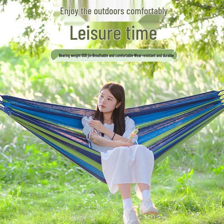 Anti-Rollover Thickened Canvas Hammock - Single/Double for Students & Adults