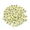 100pcs 6.8mm Acrylic Letters Beads Multicolor Flat Round Alphabet Loose Spacer Beads For Jewelry Making DIY Bracelet Accessories