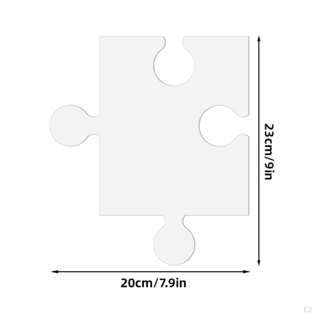 30Pcs White Cardboard Blank Puzzle Set 20x23cm Educational Versatile Smooth Edges Lightweight for