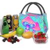 Mushroom Trippy Psychedelic Neon Pastel Goth Insulated Lunch Bags Leakproof Cooler Thermal Lunch Box Beach Camping Travel