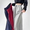 Women's High-Waist Wide-Leg Sweatpants: Autumn/Winter Thickened Velvet Casual Pants