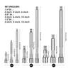 Ratchet Extension Rod 1/4 3/8 1/2Inch Drive Steel Construction Corrosion Resistant For Mechanical Maintenance