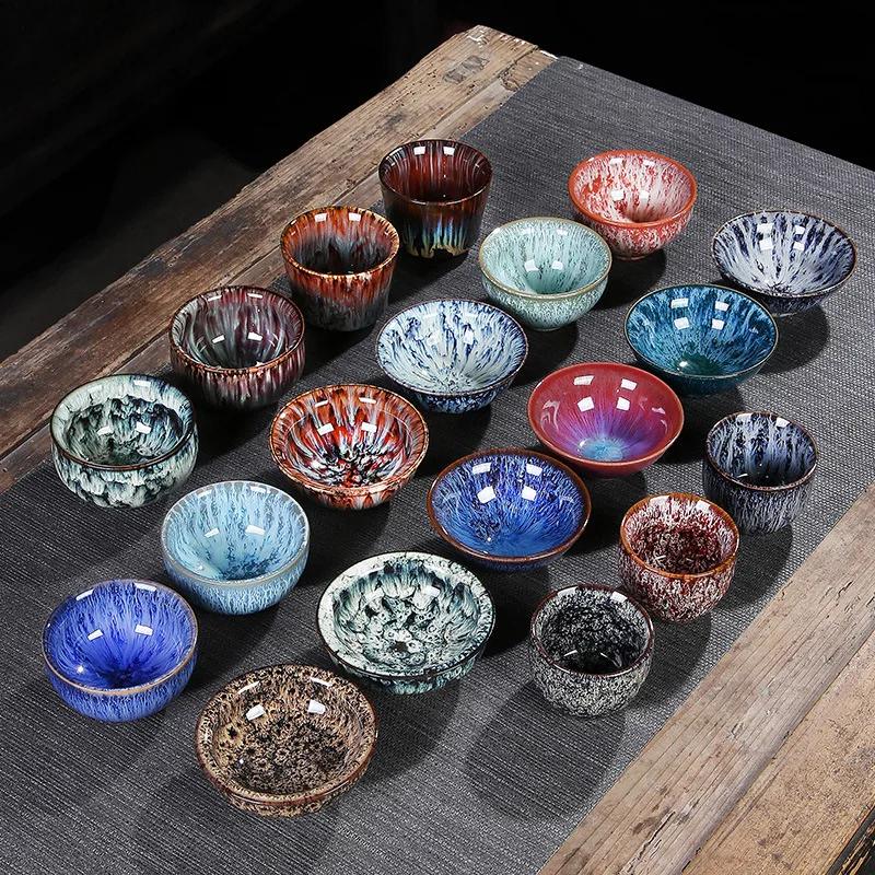 Chinese Style Kiln Change Tea Cup Ceramic Tea Cup Tea Cup Single Cup Kung Fu Tea Set Tea Cup