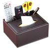 Hotel PU Leather Tissue Box & Remote Holder - European Style Multifunctional Organizer