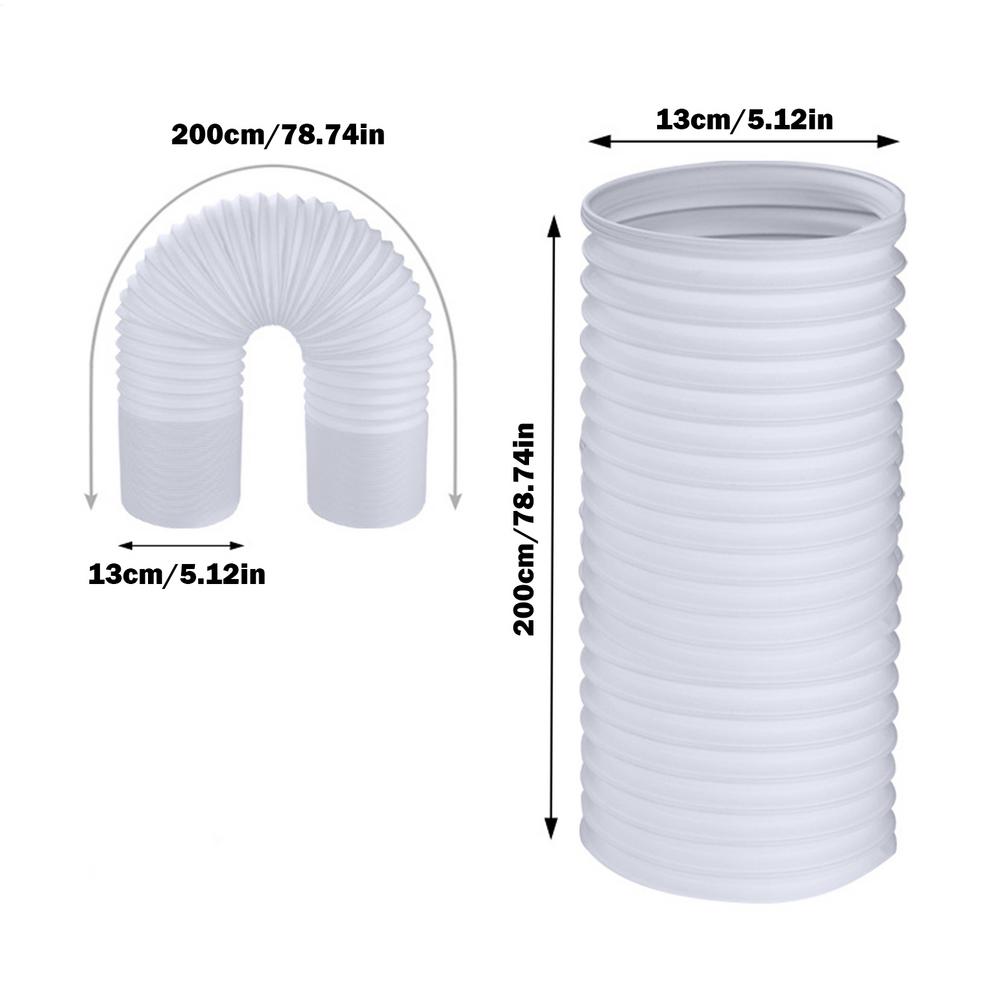 Portable Air Conditioner Hose 5.1/5.9 Inch Diameter Portable Ac Vent Hose Replacement AC Vent Hose Anti-Clockwise Thread Air