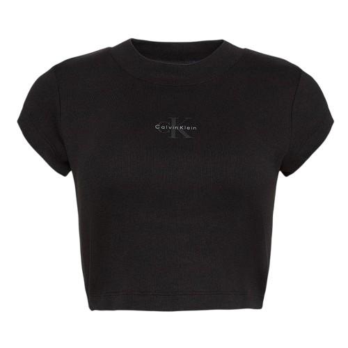 Calvin Klein Womens/Ladies Mono Logo Ribbed Crop Top