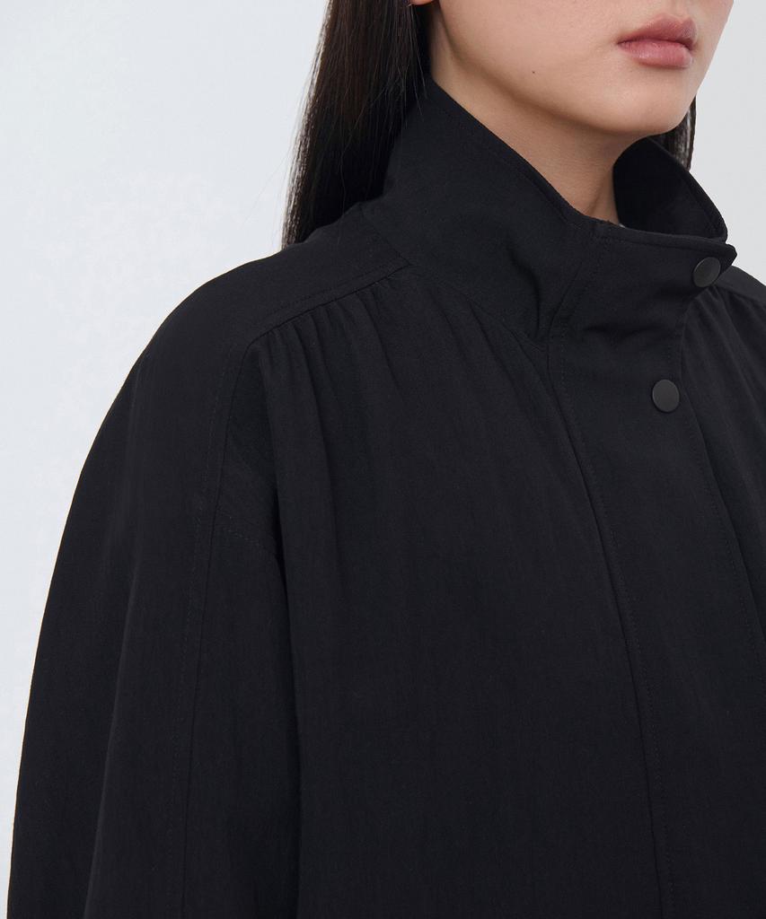 Musinsa Standard Woman Women'S Rn High Neck Shirred Blouson Jacket [Black]