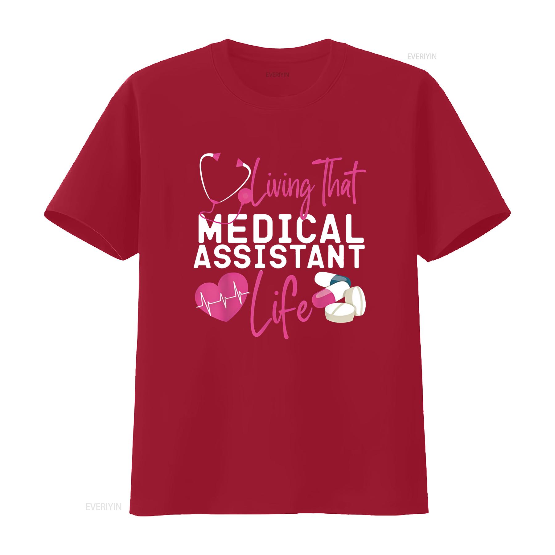 Certified Medical Assistant Life CMA T Shirt vintage Washed streetwear fashion designer clothes Breathable Casual Comfortable S