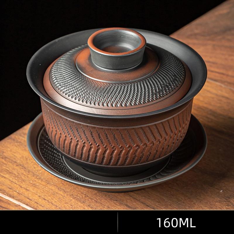 Jianshui Purple Pottery Gaiwan Ceramic Handmade Household Kung Fu Tea Set   Tea Bowl Tea Cup Tea Maker Tea Ceremony