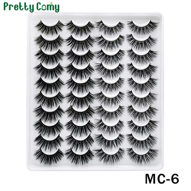 20 Pairs Fake Eyelashes Lashes Natural Dramatic Volume Eyelashes Extension False Eyelashes 3D Makeup Kit