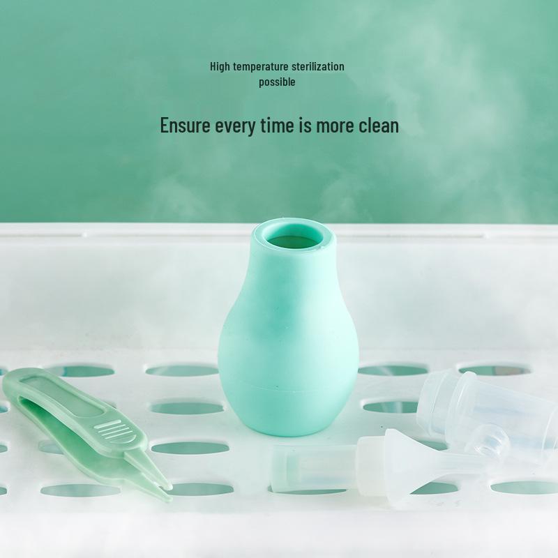 Silicone Anti-Backflow Infant Nasal Aspirator - Manual Pump Nasal Mucus Cleaner