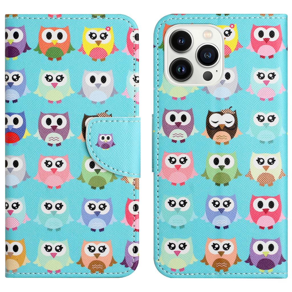 For iPhone 16 Pro Max Case Cross Texture Phone Leather Cover Pattern Printing