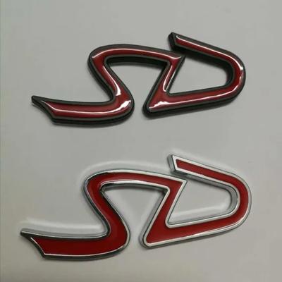 1X Car Styling 3D Metal Chrome Black SD Emblem Sticker for Mini Cooper F55 F56 JCW Badge Decals Exterior Accessories