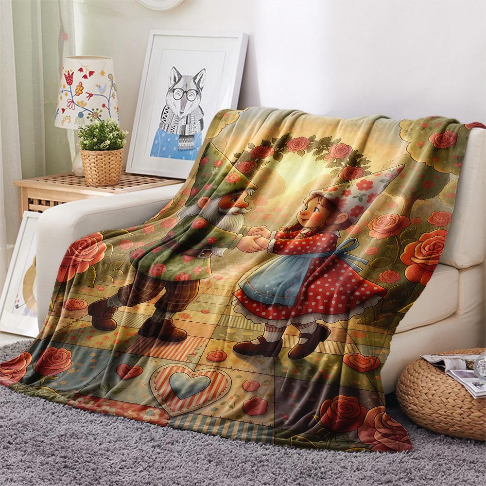 1 Stück Valentinstag Druck Flanelldecke, Hohe Qualität, Bequem für Alle Jahreszeiten, Heimdekoration, Perfekt für Weihnachten, Geburtstagsgeschenk