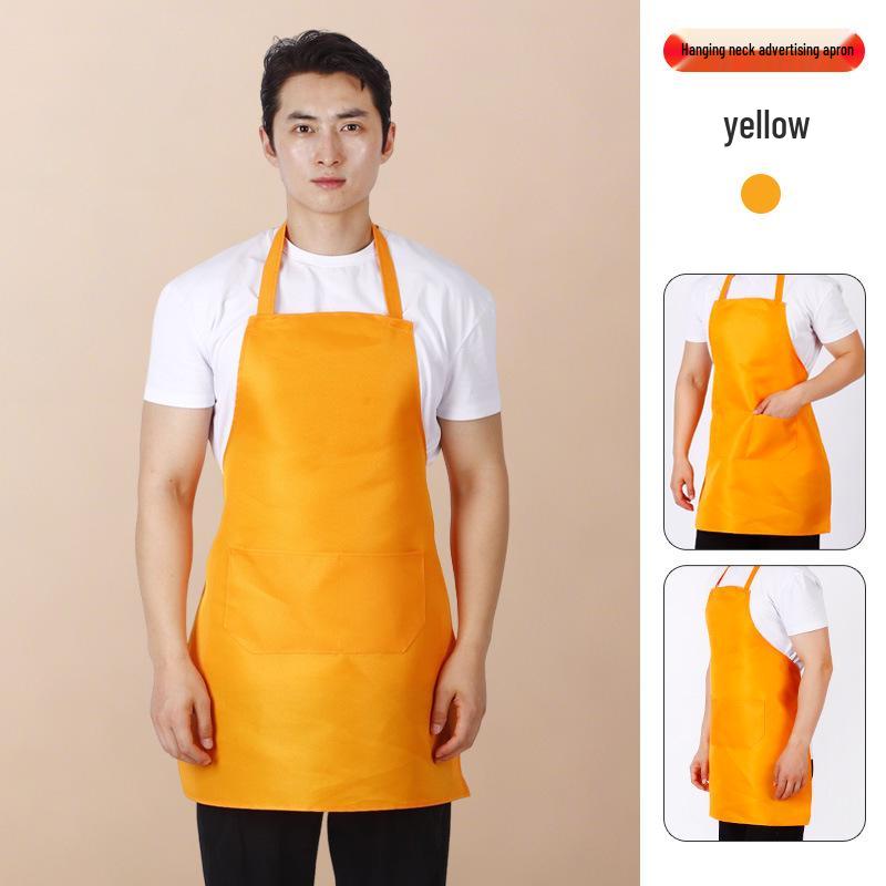 Oxford Peach Skin Velvet Apron: Hanging Neck, Restaurant & Cafe Uniform