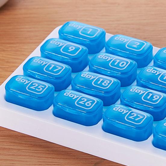 Monthly Pill Organizer 31 Day Portable Travel Pill Box with Numbered Compartments Easy Open Pill Case for Daily Pills And Supplement