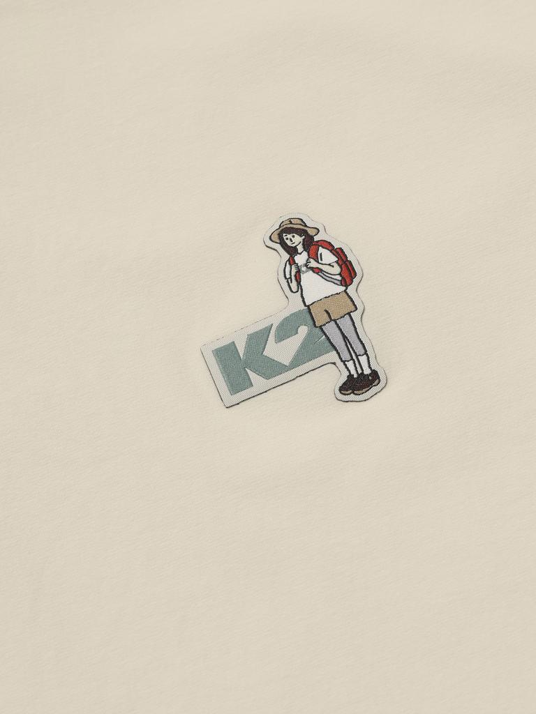 K2 Ola Woven Short Sleeve Round Neck W_Oatmeal