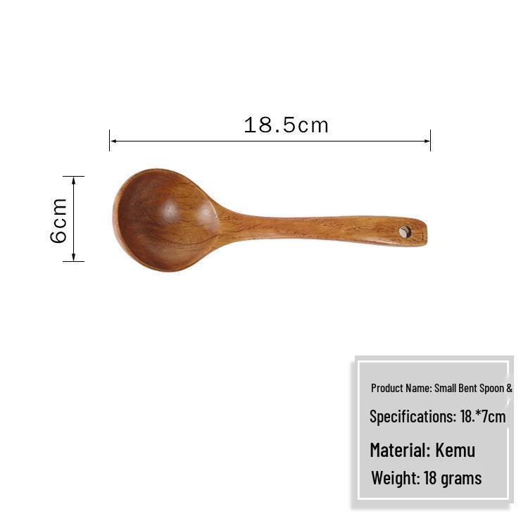Customizable Wooden Kitchen Soup and Porridge Spoon with Long Handle