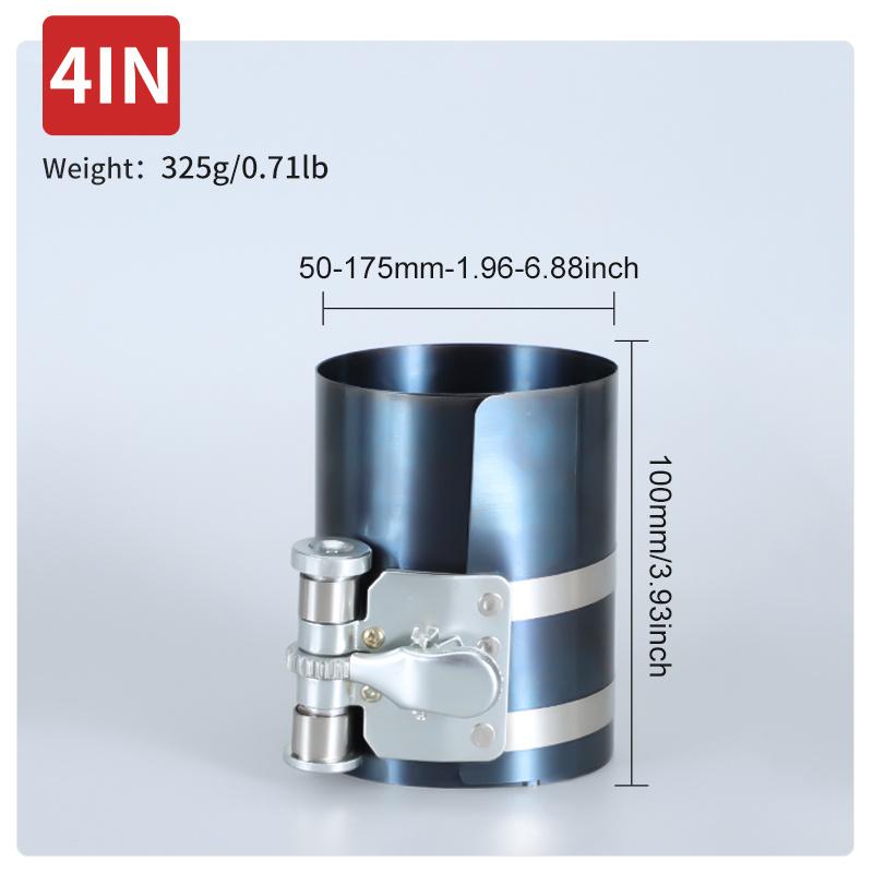 3/4/6 Inch Ratchet Clamp Disassembly Tool Piston Ring Compressor Engine with Installation Tool Car Piston Ring set Tool