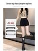 2025 Women's Black High-Waisted Slimming Sexy Shorts for Summer