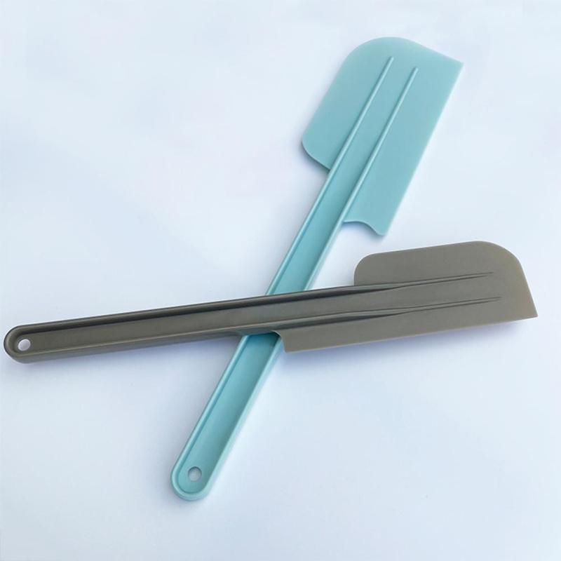 2pcs/set Plastic Spatula Long Handle Heat-resistant Cake Making Spatula Cream Baking Tools