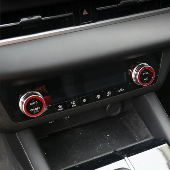 - Mitsubishi Outlander Air Condition Knob Button Ring Cover Decor Pair | Front | Matte | Red | 1 Year Manufacturer Warranty | China