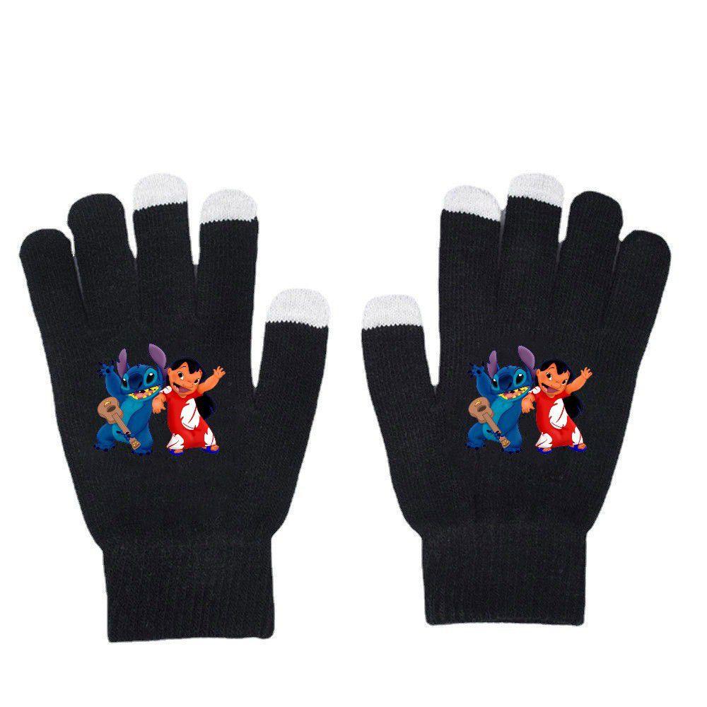 Lilo Stitch Winter Warm Knitted All Finger Gloves
