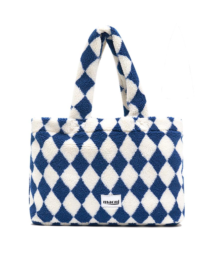 Macni Harley Quinn Checker Shoulder Bag_Navy