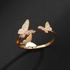 Boho-Stil verstellbarer offener Ring mit Schmetterlingsdesign, modischer Ring