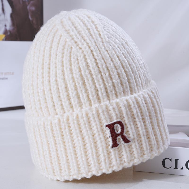 Women's Winter Warm Knitted Hat Korean Style Versatile Big Head Circumference Face Small Wool Hat Windproof Ear Head Hat