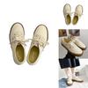 Beige Ladies Casual Canvas Shoes With Low-top Design And Rubber Sole