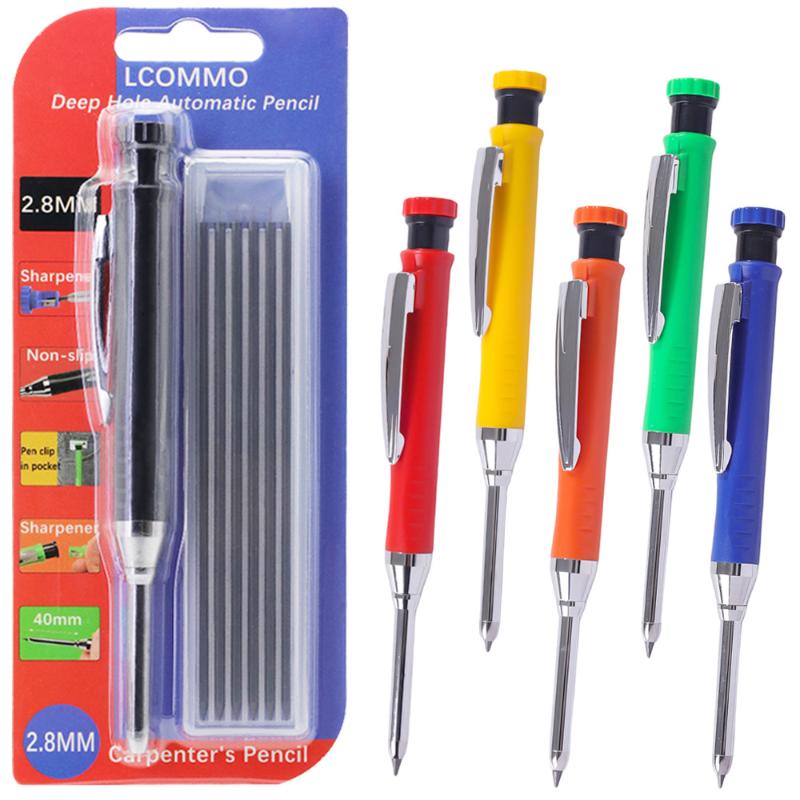 Set di Carte per Matite da Falegnameria, Matita da Marcatura Profonda da 2,8 Mm per Falegnameria, Strumento da Disegno per Architetti, Per Falegnami Ingegneri