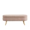 Bench with Storage Space, modern bench with storage space and chenille cover, ideal for changing shoes, suitable for bedroom, hallway or living room