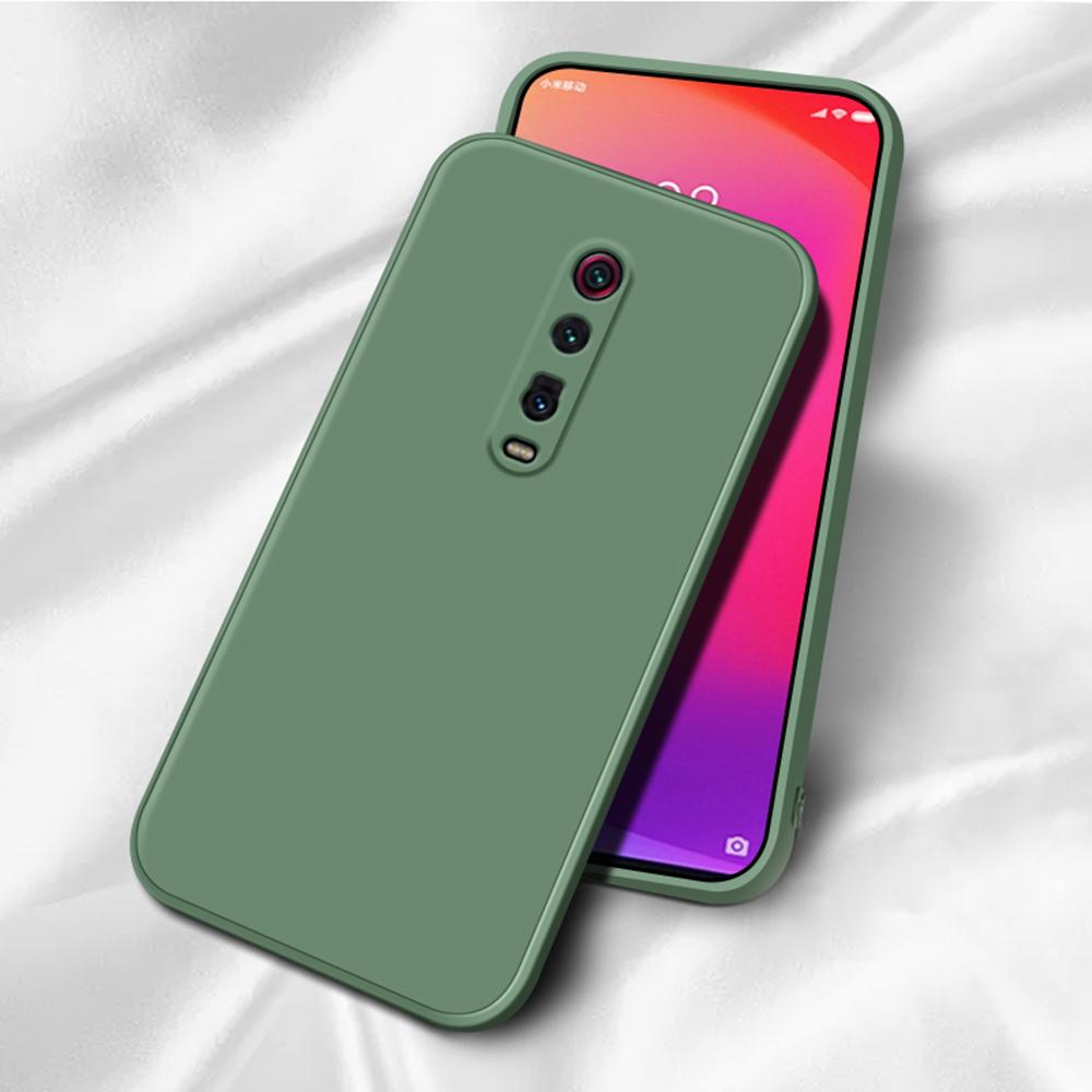 

Квадратный жидкий силиконовый чехол для Xiaomi Mi 9T Redmi K20 Pro, защитный мягкий симпатичный чехол для задней панели телефона Mi9T 9TPro Xiaomi Mi 9T Pro темно-зеленого