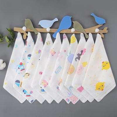 Gauze Cotton Baby 4-layer Gauze Burp Cloth Soft Face Wash Kerchief 25*25cm