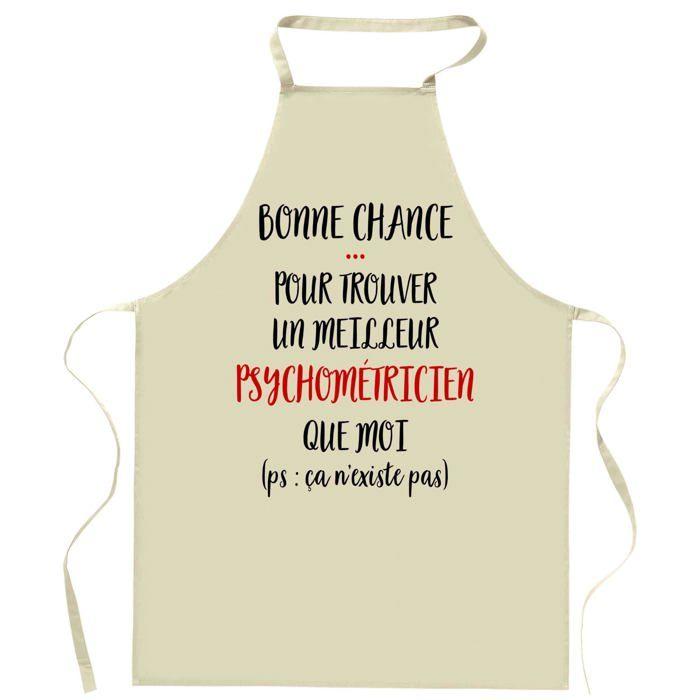 Tablier de cuisine - Planetee - Psychométricien «Ça n'existe pas» - Coton épais - Impression française
