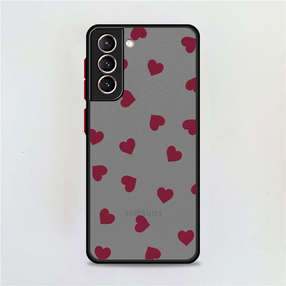 Blumen Mattes Case Für Samsung Galaxy S22 S20 S21 FE S10 S9 Plus S8 Capa Note 20 Ultra 10 Lite Handy Fundas