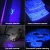 Powerful UV Flashlight 365nm Black Mirror Purple Torch Blacklight USB Rechargeable Ultraviolet Lantern for Pet Urine Detection
