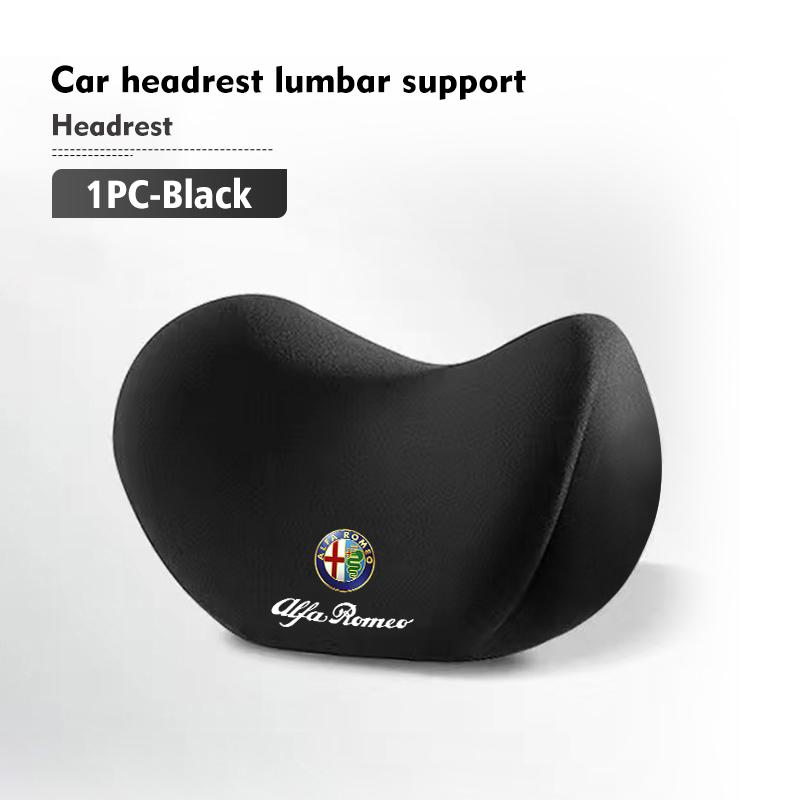 

For Alfa Romeo Car Driver Seat Headrest Lumbar Support Pad Neck Pillow Interior Accessories For Alfa Romeo Giulia 147 Mito 156 1