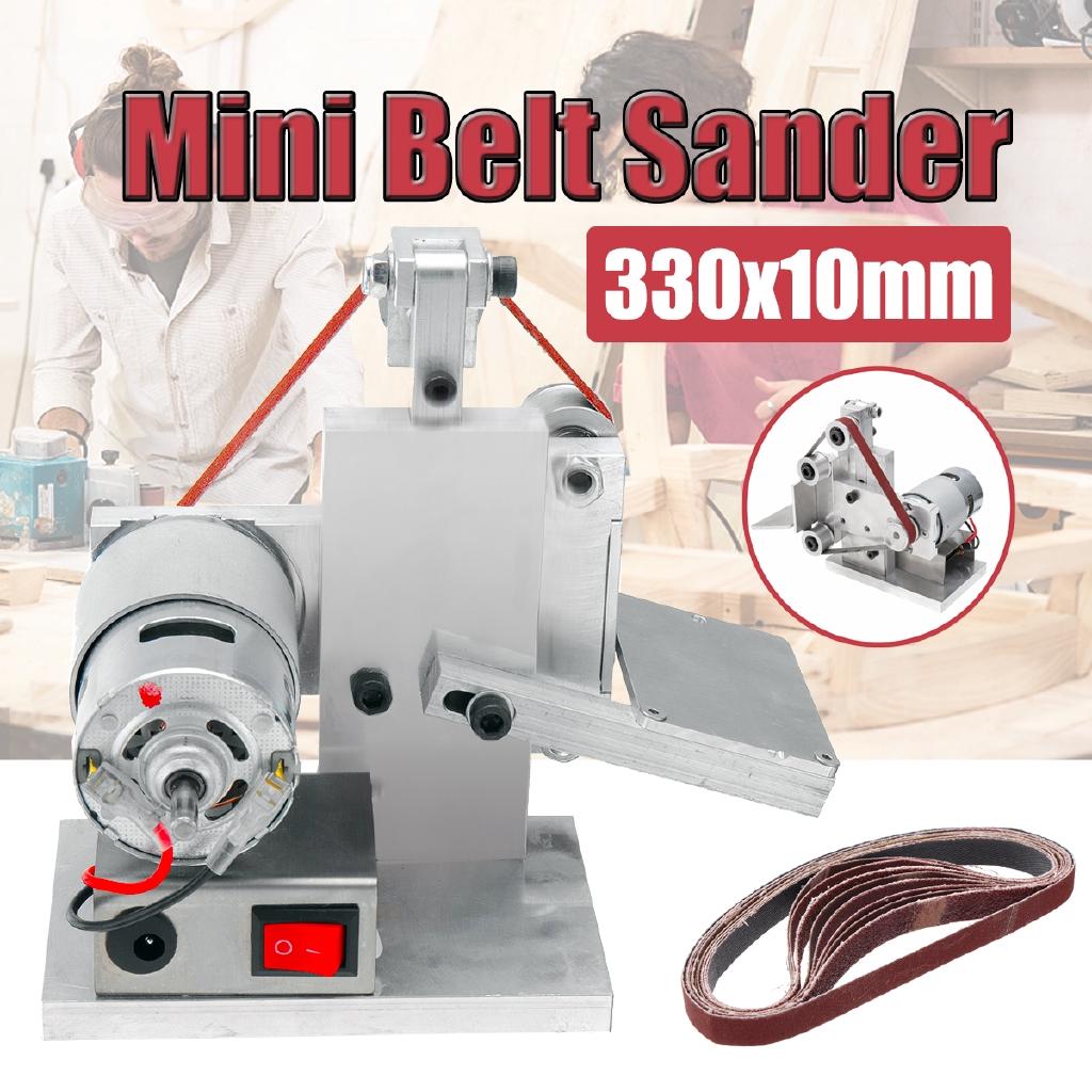 

Сделай сам Ленточная шлифовальная машина Настольная шлифовальная машина Полировальная Шлифовальная Заточная машина Мини-буфер Электрическая угловая шлифовальная машина с 10 лентами Новая