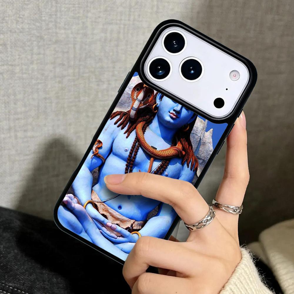 Capa Case for iPhone 17 Air 16 Pro Max 15 Plus 11 13 Mini 14 12 Back Phone Cover Lord Shiva Hindu God Buddha India