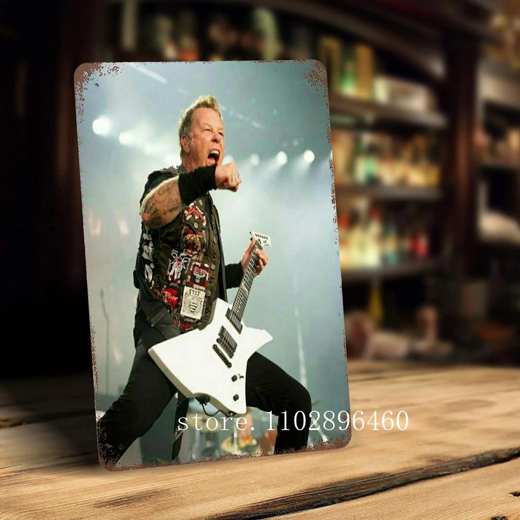 James Hetfield Metal Plaques & Signs Wall Decor Vintage Tin Signs Captain Metal Poster Decor for Bar Pub Club Wall Decoration