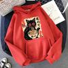 2025 Autumn Jointly Designed Print Japanese Black Cat Chicken Face Mask Hooded Sweatshirt - Environmentally Friendly Material