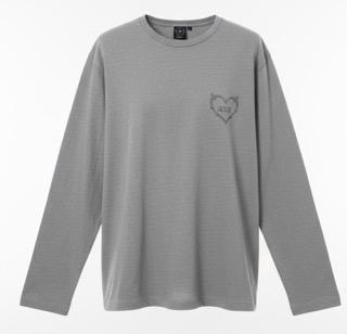 AZENDER Pigment Agender Long Sleeve Tee Gray