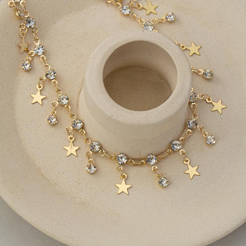 Meier Double-layered necklace with gold pattern decoration, women's easiest for matchclassy necklace